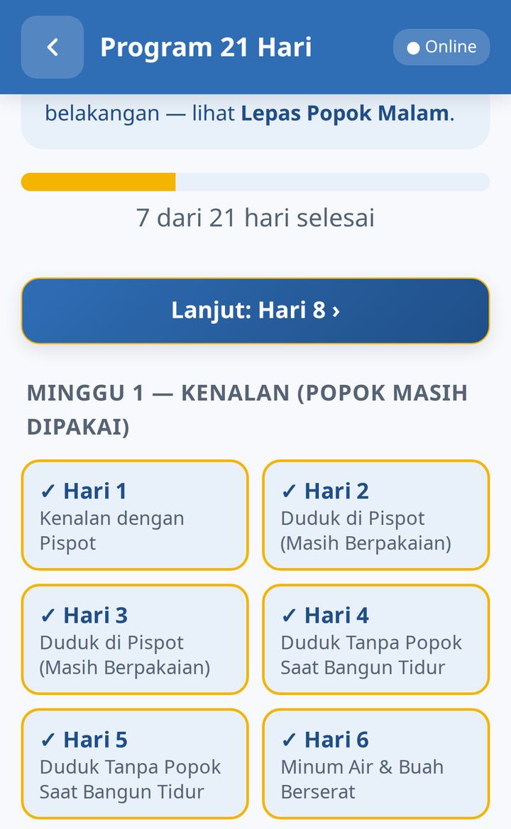 Program bertahap 21 hari